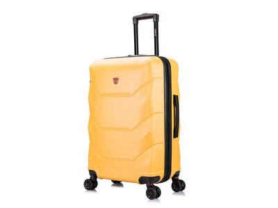 DUKAP ZONIX PC/ABS Plastic 4-Wheel Spinner Luggage, Mustard (DKZON00M-MUS)