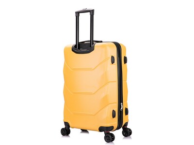 DUKAP Zonix 26" Hardside Suitcase, 4-Wheeled Spinner, TSA Checkpoint Friendly, Mustard (DKZON00M-MUS)
