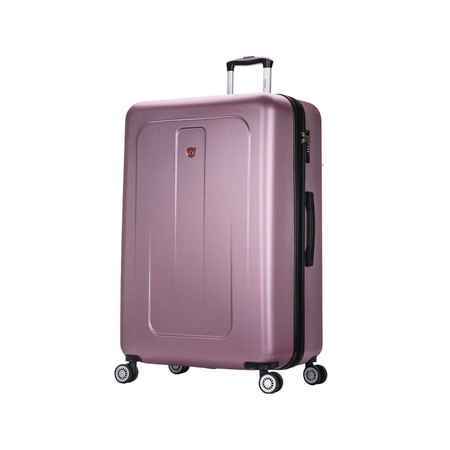 DUKAP CRYPTO PC/ABS Plastic 4-Wheel Spinner Luggage, Rose Gold (DKCRY00L-ROS)