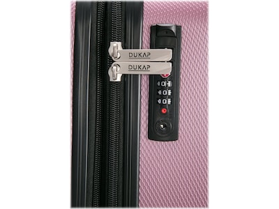 DUKAP CRYPTO PC/ABS Plastic 4-Wheel Spinner Luggage, Rose Gold (DKCRY00L-ROS)