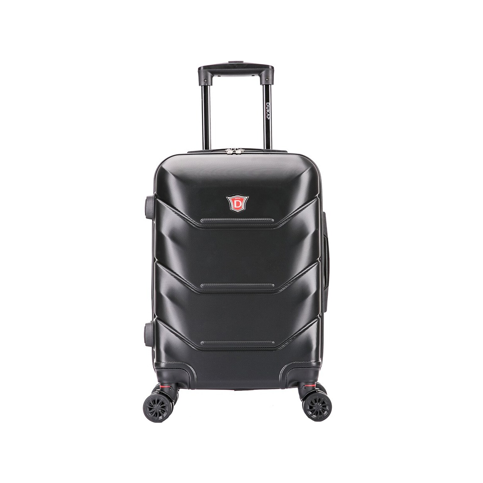 DUKAP Zonix 20 Hardside Carry-On Suitcase, 4-Wheeled Spinner, TSA Checkpoint Friendly, Black (DKZON00S-BLK)