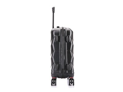DUKAP Zonix 20" Hardside Carry-On Suitcase, 4-Wheeled Spinner, TSA Checkpoint Friendly, Black (DKZON00S-BLK)