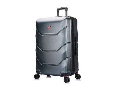 DUKAP ZONIX PC/ABS Plastic 4-Wheel Spinner Luggage, Green (DKZON00L-GRE)