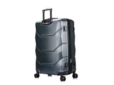 DUKAP ZONIX PC/ABS Plastic 4-Wheel Spinner Luggage, Green (DKZON00L-GRE)