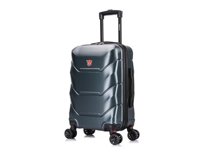 DUKAP Zonix 20 Hardside Carry-On Suitcase, 4-Wheeled Spinner, TSA Checkpoint Friendly, Green (DKZON