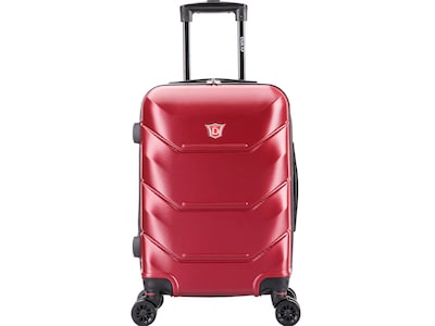 DUKAP Zonix 20 Hardside Carry-On Suitcase, 4-Wheeled Spinner, TSA Checkpoint Friendly, Wine (DKZON0