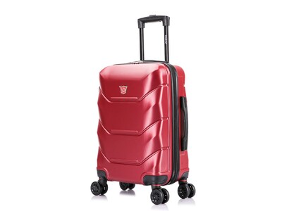 DUKAP Zonix 22.05 Hardside Carry-On Suitcase, 4-Wheeled Spinner, Wine (DKZON00S-WIN)