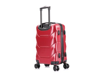 DUKAP Zonix 20" Hardside Carry-On Suitcase, 4-Wheeled Spinner, TSA Checkpoint Friendly, Wine (DKZON00S-WIN)