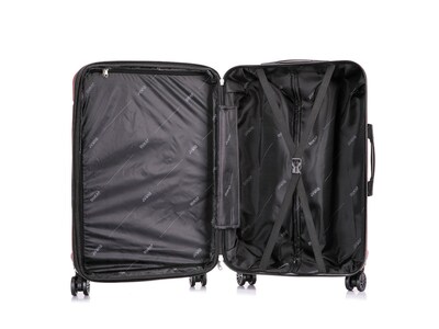 DUKAP Zonix 22.05" Hardside Carry-On Suitcase, 4-Wheeled Spinner, Wine (DKZON00S-WIN)
