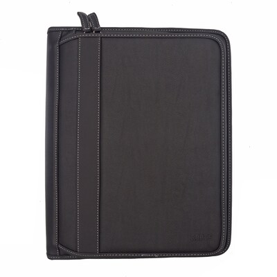 ROOTS 73 Executive Padfolio with Zipper Closure, Black (RQ7911)