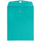 JAM Paper® 9 x 12 Open End Catalog Colored Envelopes with Clasp Closure, Sea Blue Recycled, 10/Pack