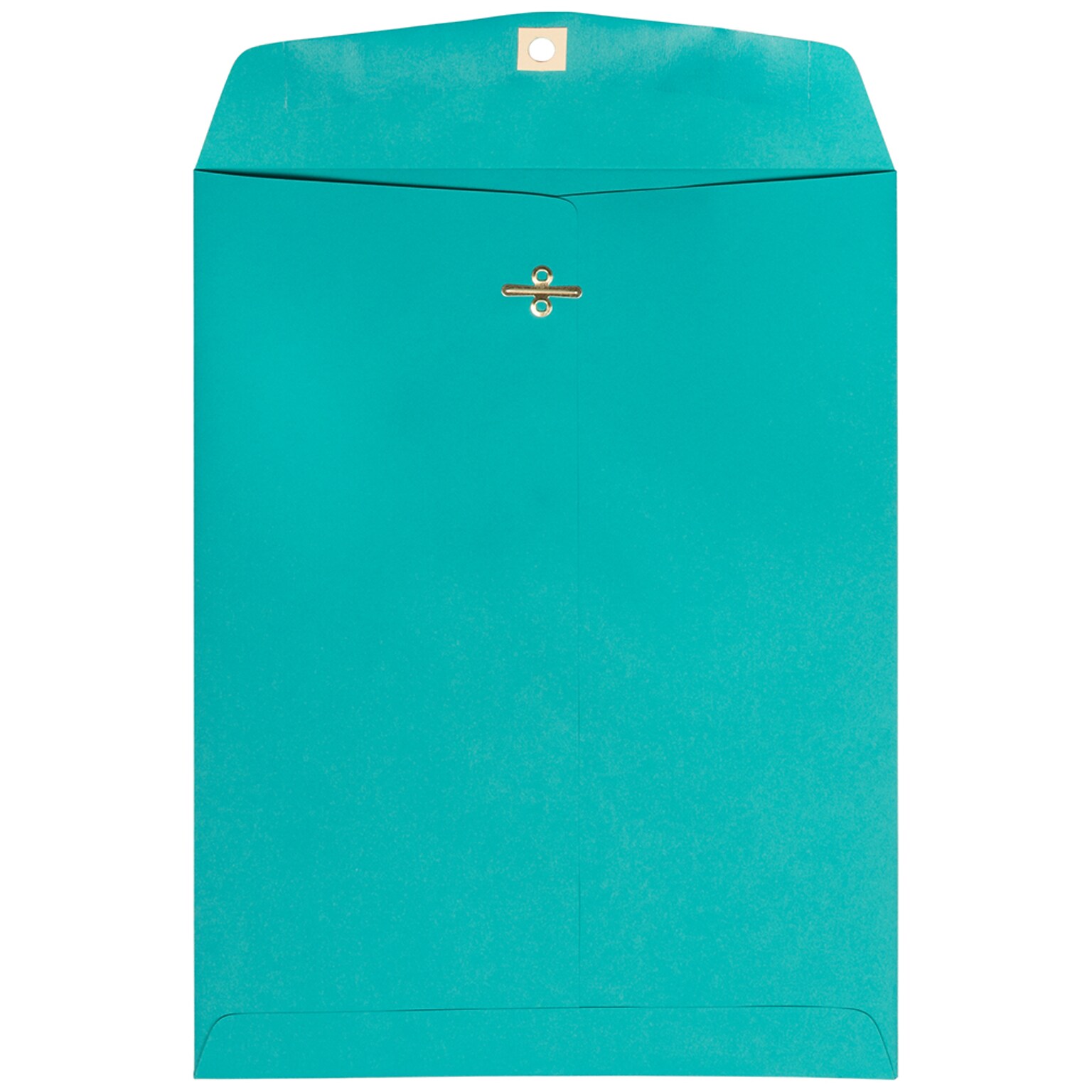 JAM Paper 9 x 12 Open End Catalog Colored Envelopes with Clasp Closure, Sea Blue Recycled, 10/Pack (900906997B)
