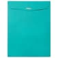 JAM Paper 9" x 12" Open End Catalog Colored Envelopes with Clasp Closure, Sea Blue Recycled, 10/Pack (900906997B)