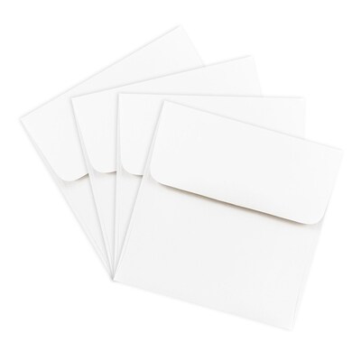 JAM Paper 4.5 x 4.5 Square Invitation Envelopes, White, 25/Pack (439911145)