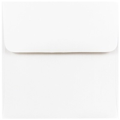 JAM Paper 4.5 x 4.5 Square Invitation Envelopes, White, 100/Pack (439911145B)
