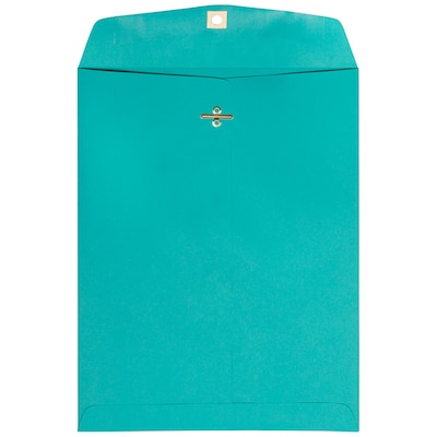 JAM Paper Open End Clasp Catalog Envelope, 9 x 12, Sea Blue, 100/Box (900906997)