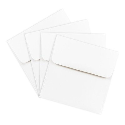 JAM Paper 4.5 x 4.5 Square Invitation Envelopes, White, 50/Pack (439911145I)