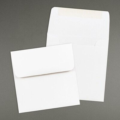 JAM Paper 4.5 x 4.5 Square Invitation Envelopes, White, 50/Pack (439911145I)