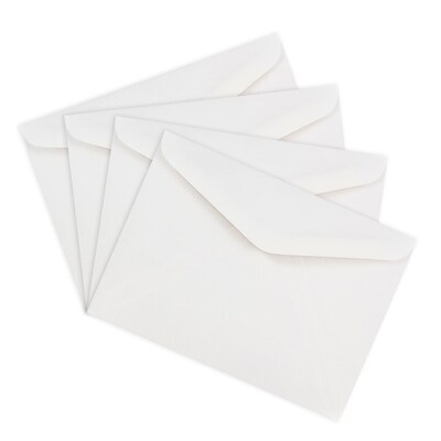 JAM Paper A7 Invitation Envelopes with V-Flap, 5.25 x 7.25, White, Bulk 250/Box (4023210H)