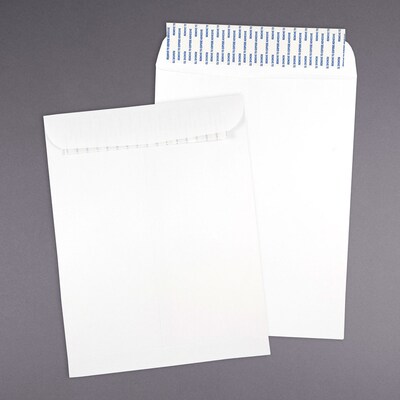JAM Paper Open End Peel & Seal Catalog Envelope, 9" x 12", White, 500/Pack (356828780)