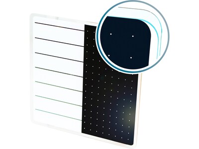 Viztex Glacier Glass Dry-Erase Whiteboard, 14 x 14 (FCVGM1414WP)