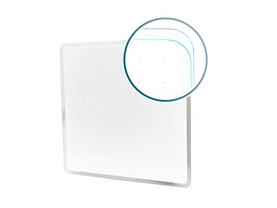 Viztex Glacier Glass Dry-Erase Whiteboard, 14" x 14" (FCVGM1414WG)