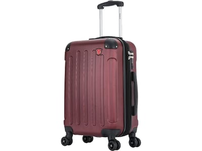 DUKAP Intely 19.5 Hardside Suitcase, 4-Wheeled Spinner, TSA Checkpoint Friendly, Wine (DKINT00S-WIN