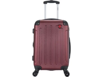 DUKAP INTELY Plastic 4-Wheel Spinner Luggage, Wine (DKINT00S-WIN)