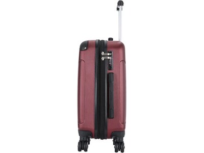 DUKAP Intely 19.5" Hardside Suitcase, 4-Wheeled Spinner, TSA Checkpoint Friendly, Wine (DKINT00S-WIN)