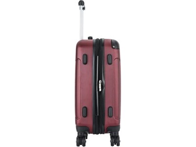 DUKAP INTELY Plastic 4-Wheel Spinner Luggage, Wine (DKINT00S-WIN)
