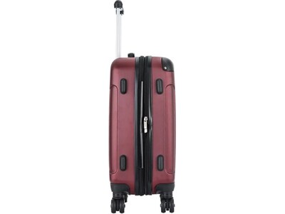 DUKAP Intely 19.5" Hardside Suitcase, 4-Wheeled Spinner, TSA Checkpoint Friendly, Wine (DKINT00S-WIN)