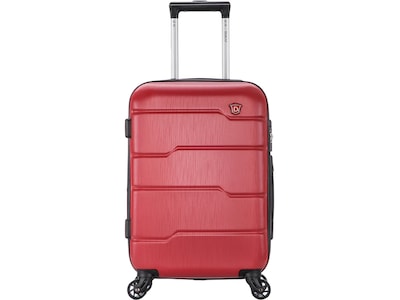 DUKAP RODEZ PC/ABS Plastic 4-Wheel Spinner Luggage, Red (DKROD00S-RED)