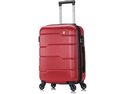 DUKAP Rodez 19.75 Hardside Suitcase, 4-Wheeled Spinner, TSA Checkpoint Friendly, Red (DKROD00S-RED)