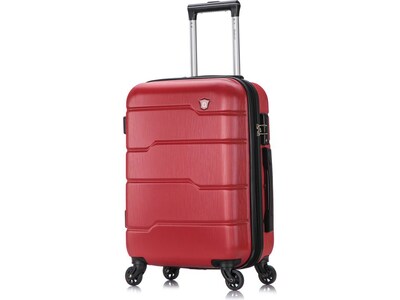 DUKAP Rodez 19.75" Hardside Suitcase, 4-Wheeled Spinner, TSA Checkpoint Friendly, Red (DKROD00S-RED)