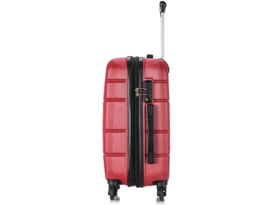 DUKAP RODEZ PC/ABS Plastic 4-Wheel Spinner Luggage, Red (DKROD00S-RED)