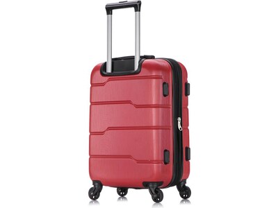 DUKAP Rodez 19.75" Hardside Suitcase, 4-Wheeled Spinner, TSA Checkpoint Friendly, Red (DKROD00S-RED)