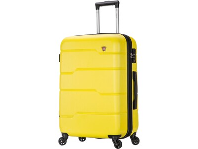 DUKAP Rodez 24 Hardside Suitcase, 4-Wheeled Spinner, TSA Checkpoint Friendly, Yellow (DKROD00M-YEL)