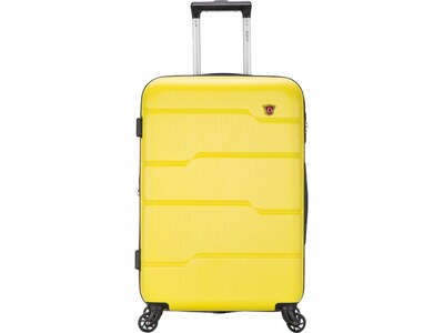 DUKAP Rodez 24 Hardside Suitcase, 4-Wheeled Spinner, TSA Checkpoint Friendly, Yellow (DKROD00M-YEL)