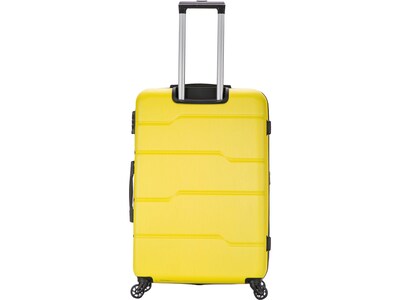 DUKAP Rodez 27.5" Hardside Suitcase, 4-Wheeled Spinner, TSA Checkpoint Friendly, Yellow (DKROD00L-YEL)