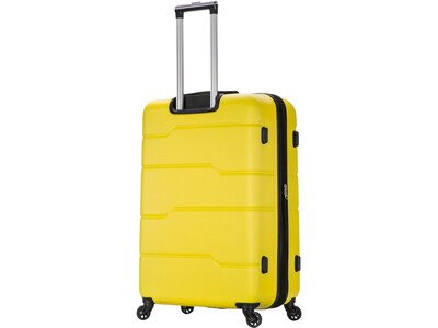 DUKAP Rodez 28" Hardside Suitcase, 4-Wheeled Spinner, TSA Checkpoint Friendly, Yellow (DKROD00L-YEL)