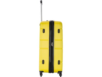 DUKAP Rodez 27.5" Hardside Suitcase, 4-Wheeled Spinner, TSA Checkpoint Friendly, Yellow (DKROD00L-YEL)