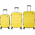 DUKAP RODEZ 3-Piece Plastic Luggage Set, Yellow (DKRODSML-YEL)