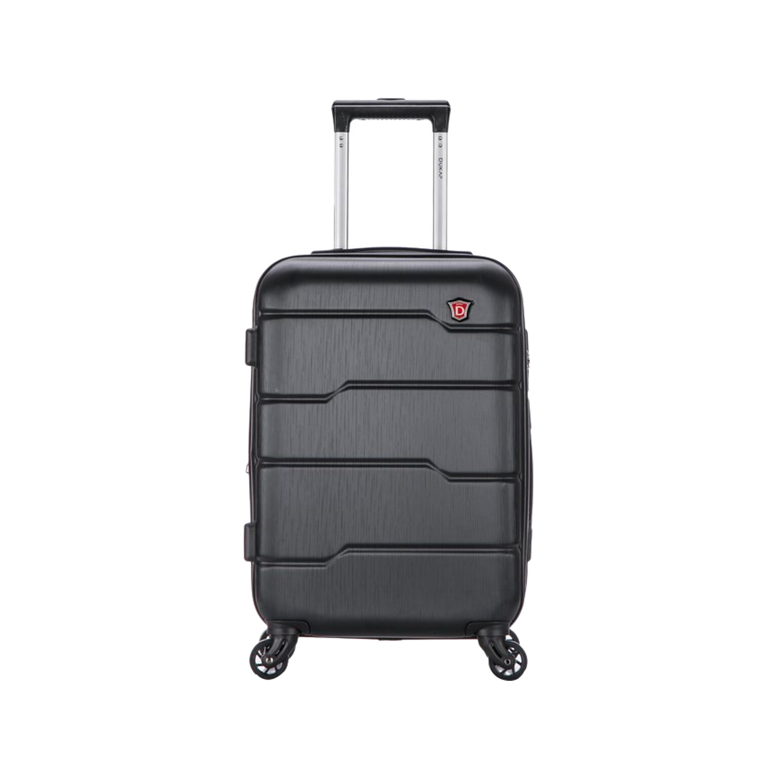 DUKAP Rodez 19.75 Hardside Carry-On Suitcase, 4-Wheeled Spinner, TSA Checkpoint Friendly, Black (DKROD00S-BLK)