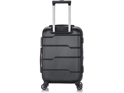 DUKAP Rodez 19.75" Hardside Carry-On Suitcase, 4-Wheeled Spinner, TSA Checkpoint Friendly, Black (DKROD00S-BLK)