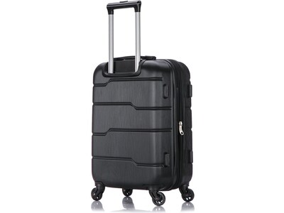 DUKAP Rodez 19.75" Hardside Carry-On Suitcase, 4-Wheeled Spinner, TSA Checkpoint Friendly, Black (DKROD00S-BLK)