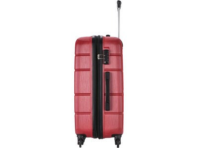 DUKAP Rodez 24" Hardside Suitcase, 4-Wheeled Spinner, TSA Checkpoint Friendly, Red (DKROD00M-RED)