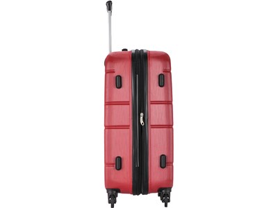 DUKAP RODEZ PC/ABS Plastic 4-Wheel Spinner Luggage, Red (DKROD00M-RED)