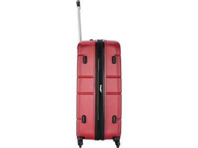 DUKAP Rodez 28" Hardside Suitcase, 4-Wheeled Spinner, TSA Checkpoint Friendly, Red (DKROD00L-RED)