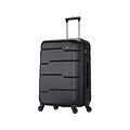 DUKAP RODEZ Plastic 4-Wheel Spinner Luggage, Black (DKROD00M-BLK)