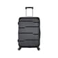 DUKAP RODEZ Plastic 4-Wheel Spinner Luggage, Black (DKROD00M-BLK)